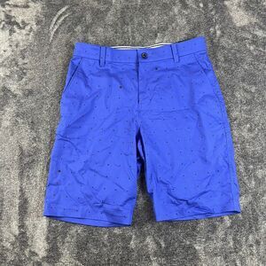 Nike Dri-Fit Standard Fit Blue Polka Dot Golf Shorts 9" Inseam Men's 32 NWT
